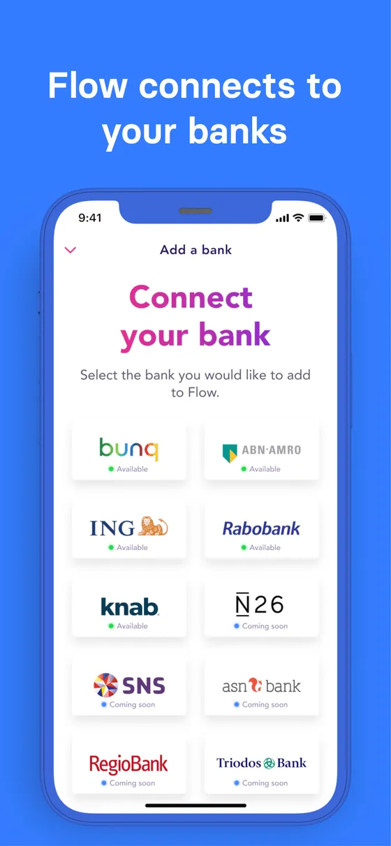 Flow connects to your banks
