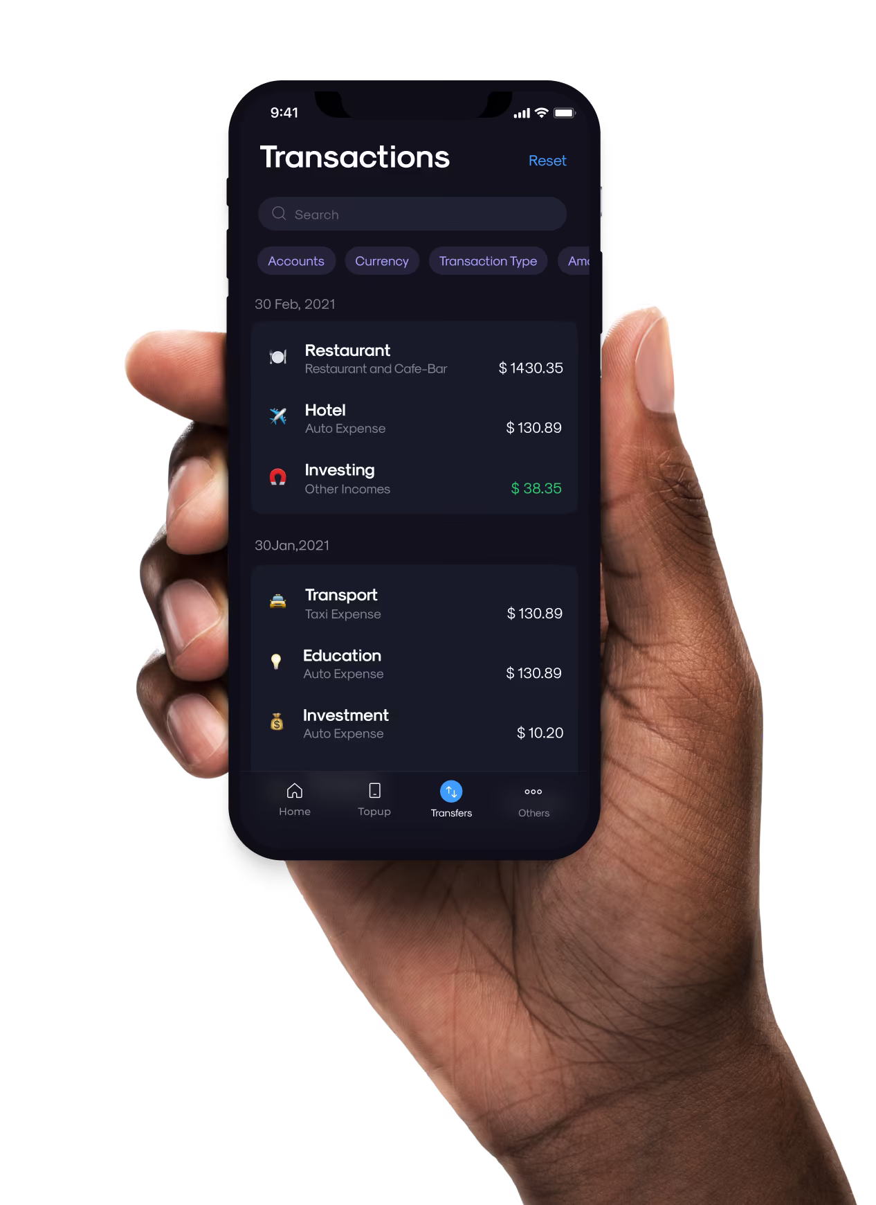 TBC app in hand