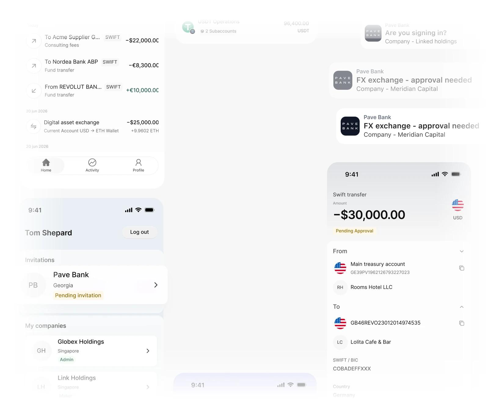 Pave Bank Mobile mockup
