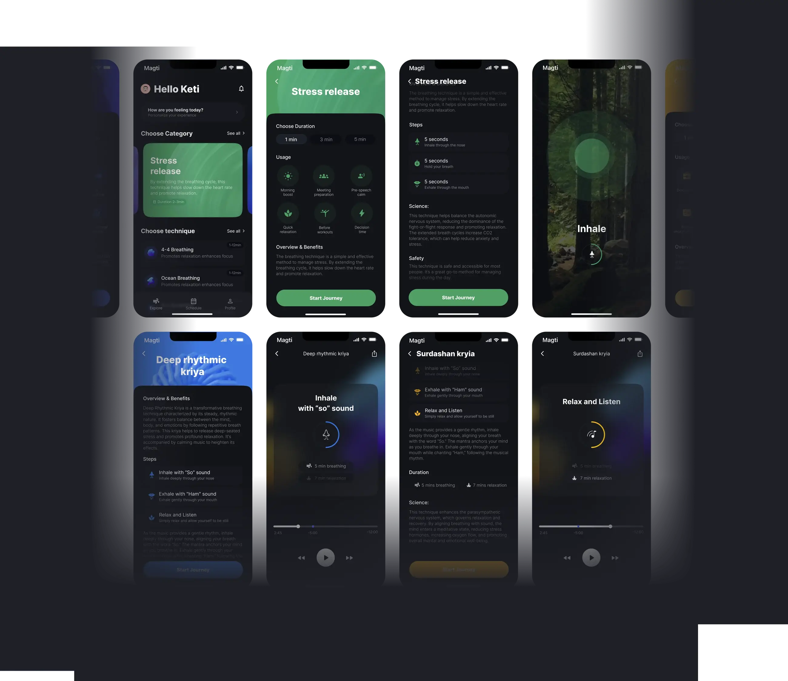Session screens