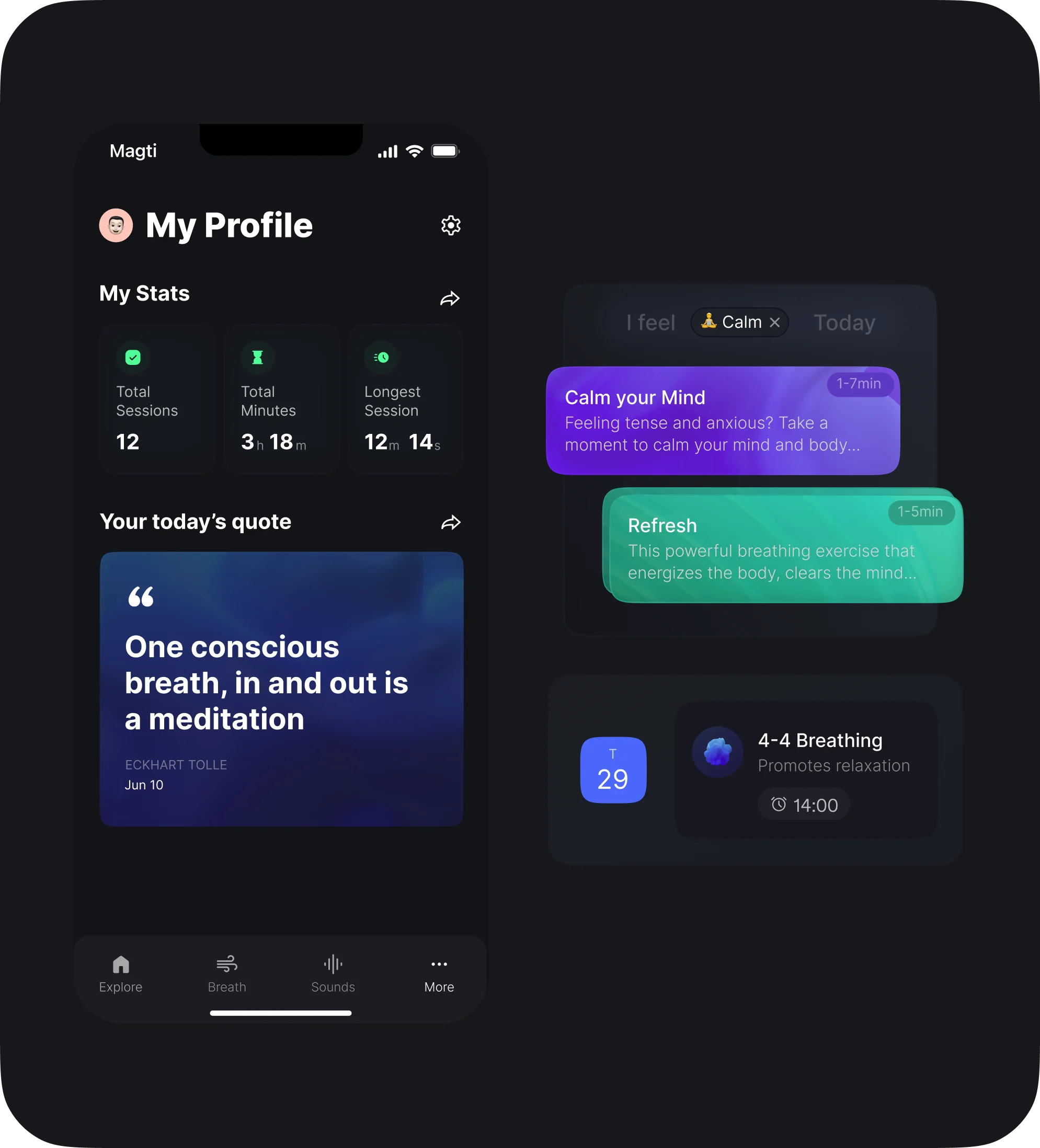 Progress mockup